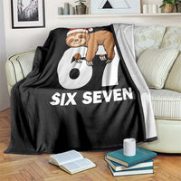 67 Six Seven Throw Blanket Funny Sloth Christmas - Wonder Print Shop