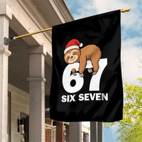 67 Six Seven Garden Flag Funny Sloth Christmas - Wonder Print Shop