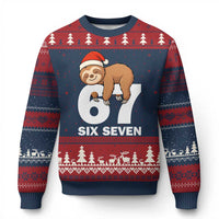 67 Six Seven Ugly Christmas Sweater Funny Sloth Xmas - Wonder Print Shop