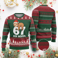 67 Six Seven Ugly Christmas Sweater Funny Sloth Xmas - Wonder Print Shop