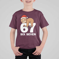 67 Six Seven T Shirt For Kid Funny Sloth Christmas - Wonder Print Shop