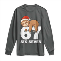 67 Six Seven Long Sleeve Shirt Funny Sloth Christmas - Wonder Print Shop