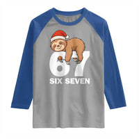 67 Six Seven Raglan Shirt Funny Sloth Christmas - Wonder Print Shop