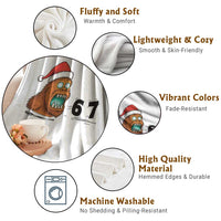 67 Six Seven Throw Blanket Funny Bigfoot Christmas - Wonder Print Shop