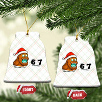 67 Six Seven Ceramic Ornament Funny Bigfoot Xmas - Wonder Print Shop