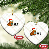 67 Six Seven Ceramic Ornament Funny Bigfoot Xmas - Wonder Print Shop