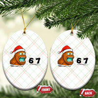 67 Six Seven Ceramic Ornament Funny Bigfoot Xmas - Wonder Print Shop