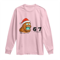 67 Six Seven Long Sleeve Shirt Funny Bigfoot Christmas - Wonder Print Shop