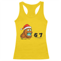 67 Six Seven Racerback Tank Top Funny Bigfoot Christmas - Wonder Print Shop