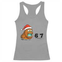 67 Six Seven Racerback Tank Top Funny Bigfoot Christmas - Wonder Print Shop