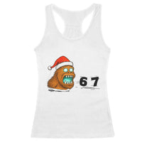 67 Six Seven Racerback Tank Top Funny Bigfoot Christmas - Wonder Print Shop