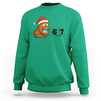 67 Six Seven Sweatshirt Funny Bigfoot Christmas - Wonder Print Shop