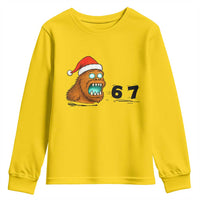 67 Six Seven Youth Sweatshirt Funny Bigfoot Christmas - Wonder Print Shop