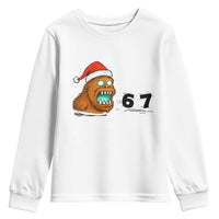 67 Six Seven Youth Sweatshirt Funny Bigfoot Christmas - Wonder Print Shop