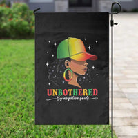 Afro African American Garden Flag Unbothered By Negative Souls Black Sassy Queen