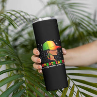 Afro African American Skinny Tumbler Unbothered By Negative Souls Black Sassy Queen