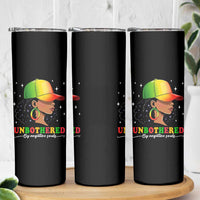 Afro African American Skinny Tumbler Unbothered By Negative Souls Black Sassy Queen