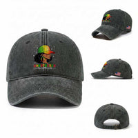 Afro African American Washed Cotton Baseball Cap Unbothered By Negative Souls Black Sassy Queen