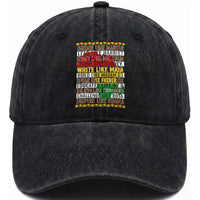 Black History Month Washed Cotton Baseball Cap Dream Like Martin Lead Like Harriet