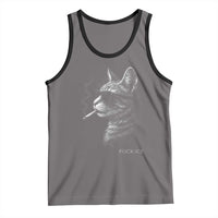 Fck Ice Tank Top Funny Cat Smoking Anti ICE Meme