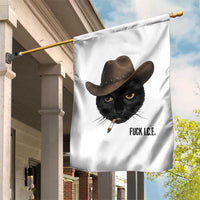 Funny Cowboy Cat Smoking Anti ICE Protest Meme Garden Flag
