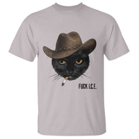 Funny Cowboy Cat Smoking Anti ICE Protest Meme T Shirt