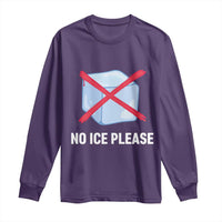 No Ice Please Long Sleeve Shirt Ice Cube Anti ICE Deportation Human Rights Protest