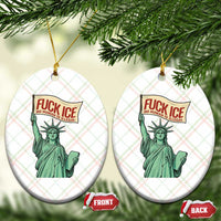 Fck Ice No Human Is Illegal Ceramic Ornament Statue of Liberty Anti ICE Immigration Human Rights Protest
