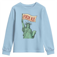 Fck Ice No Human Is Illegal Youth Sweatshirt Statue of Liberty Anti ICE Immigration Human Rights Protest