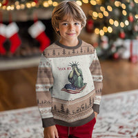 Statue of Liberty Anti ICE Deportation Human Rights Protest Ugly Christmas Sweater