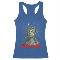 No Ice Please Racerback Tank Top Statue of Liberty Crying Anti ICE Deportation Human Rights
