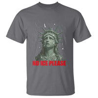 No Ice Please T Shirt Statue of Liberty Crying Anti ICE Deportation Human Rights