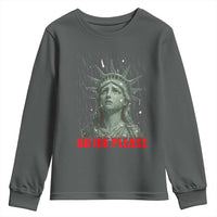 No Ice Please Youth Sweatshirt Statue of Liberty Crying Anti ICE Deportation Human Rights