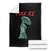 Statue of Liberty Crying Anti ICE Protest Meme Throw Blanket