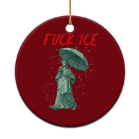 Statue of Liberty Crying Anti ICE Protest Meme Ceramic Ornament