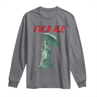 Statue of Liberty Crying Anti ICE Protest Meme Long Sleeve Shirt