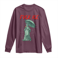 Statue of Liberty Crying Anti ICE Protest Meme Long Sleeve Shirt