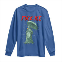 Statue of Liberty Crying Anti ICE Protest Meme Long Sleeve Shirt