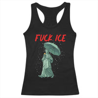 Statue of Liberty Crying Anti ICE Protest Meme Racerback Tank Top