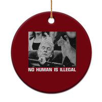 No Human Is Illegal Ceramic Ornament Funny Cat Anti ICE Meme
