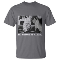 No Human Is Illegal T Shirt Funny Cat Anti ICE Meme