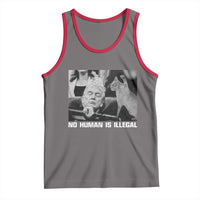 No Human Is Illegal Tank Top Funny Cat Anti ICE Meme