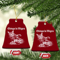 Funny Cat Anti ICE Meme Ceramic Ornament