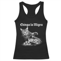 Funny Cat Anti ICE Meme Racerback Tank Top