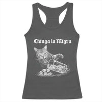 Funny Cat Anti ICE Meme Racerback Tank Top