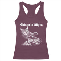Funny Cat Anti ICE Meme Racerback Tank Top