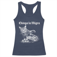Funny Cat Anti ICE Meme Racerback Tank Top