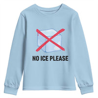 No Ice Please Youth Sweatshirt Subtle Anti ICE Deportation Human Rights