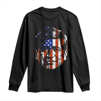 Cesar Chavez Long Sleeve Shirt Hispanic Heritage Month American Flag Portrait