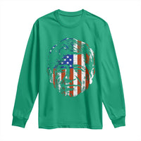 Cesar Chavez Long Sleeve Shirt Hispanic Heritage Month American Flag Portrait